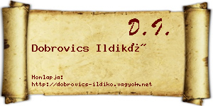 Dobrovics Ildikó névjegykártya