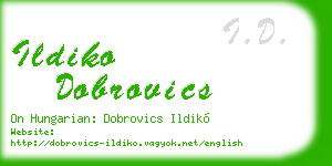 ildiko dobrovics business card
